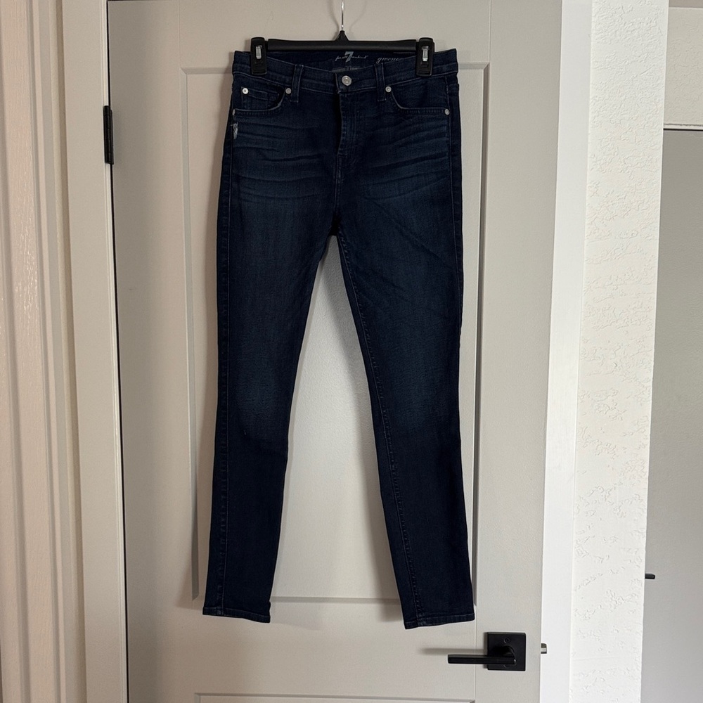 7 For All Mankind Dark Blue Skinny Jeans